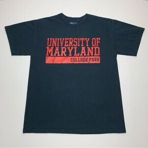 Vintage University of Maryland Terrapins T-Shirt College Park Tee Size Medium
